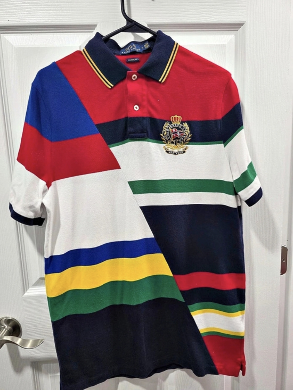 Polo Ralph Lauren Classic Fit Multi-Stripe Crest Polo Shirt